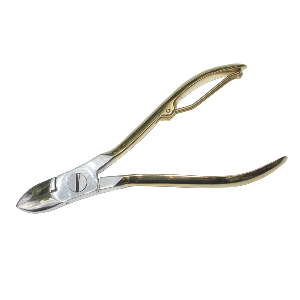 Nailnippers 10 cm goldplated
