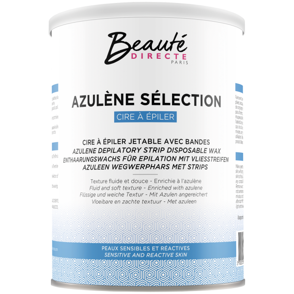 Resin wax with azulen for epilation